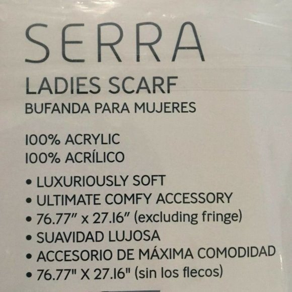 Scarf Winter Womens Luxuriously Soft Brown Fringe 26 x 27 Warm Serra NEW - Picture 5 of 5